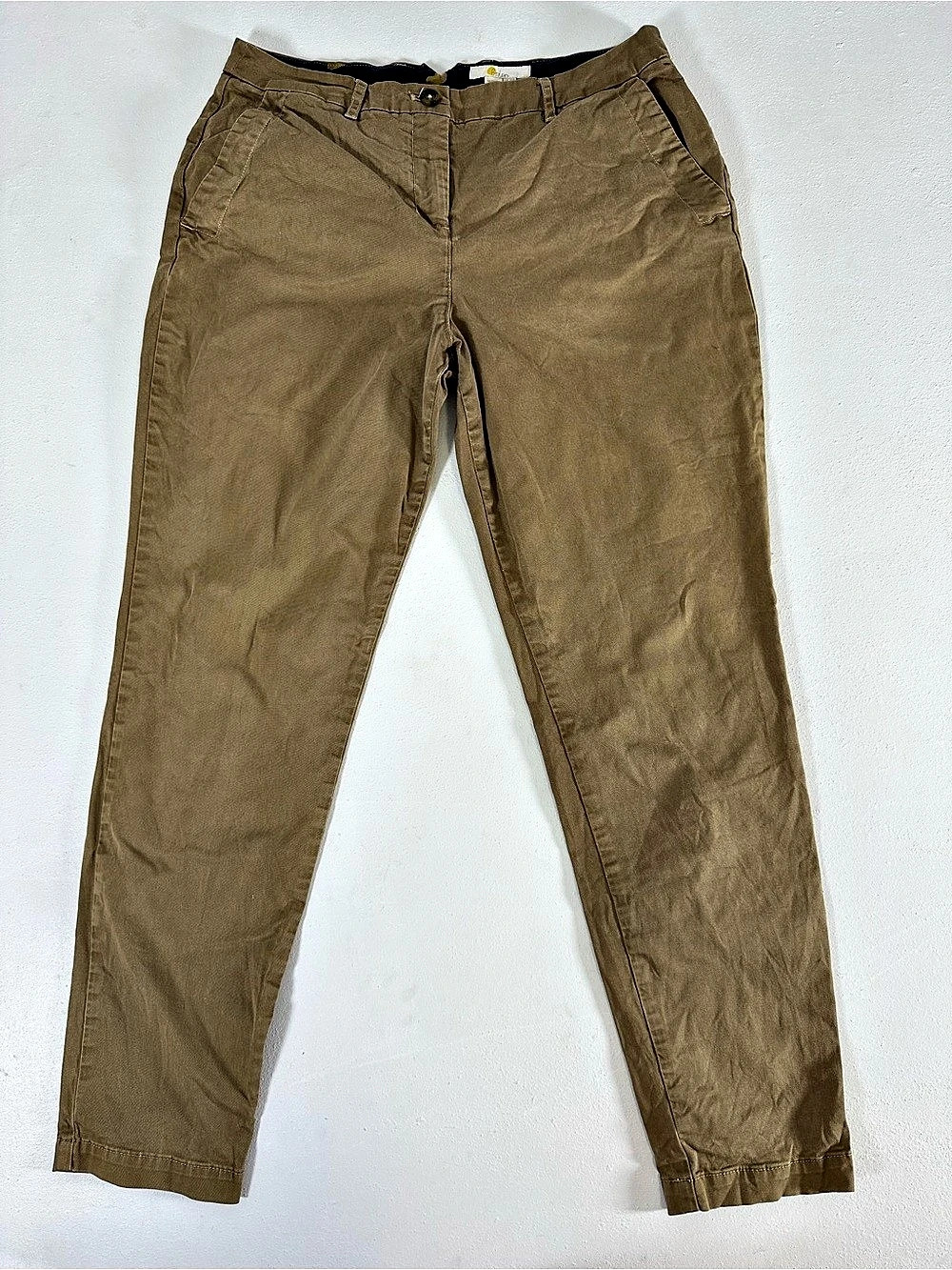 Boden Womens Khaki Chino Pants Camel Tan Straight Leg - Size US 10R / UK 14R